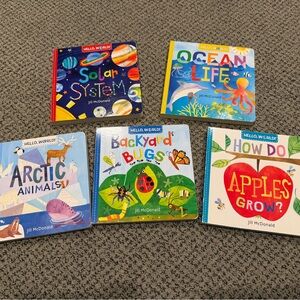 Set of 5 “Hello, World!” books by Jill McDonald